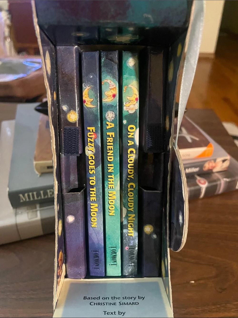 1998 The Man in the Moon Musical Rotating Crescent Three Padded Books Boxset
